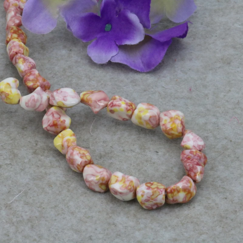 

Three colors to choose from Riverstones loose beads 8-12mm Irregular DIY women jewelry making design