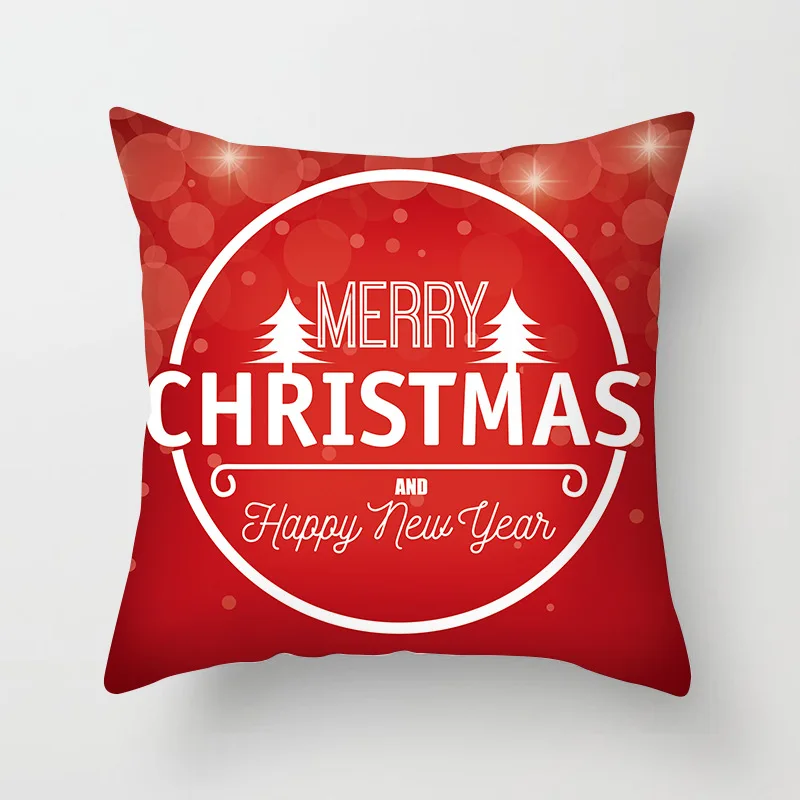 30 YWZN Merry Christmas декоративный чехол для подушки s полиэстер Рождество пледы Наволочка Чехол Санта Клаус наволочка с оленем вапити kussensloop - Цвет: 30