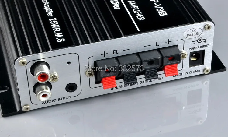 Автомобильный усилитель мощности mini L-epy Hi-Fi digital V3 12 В USB FM 2 канала putpower LP V3S |