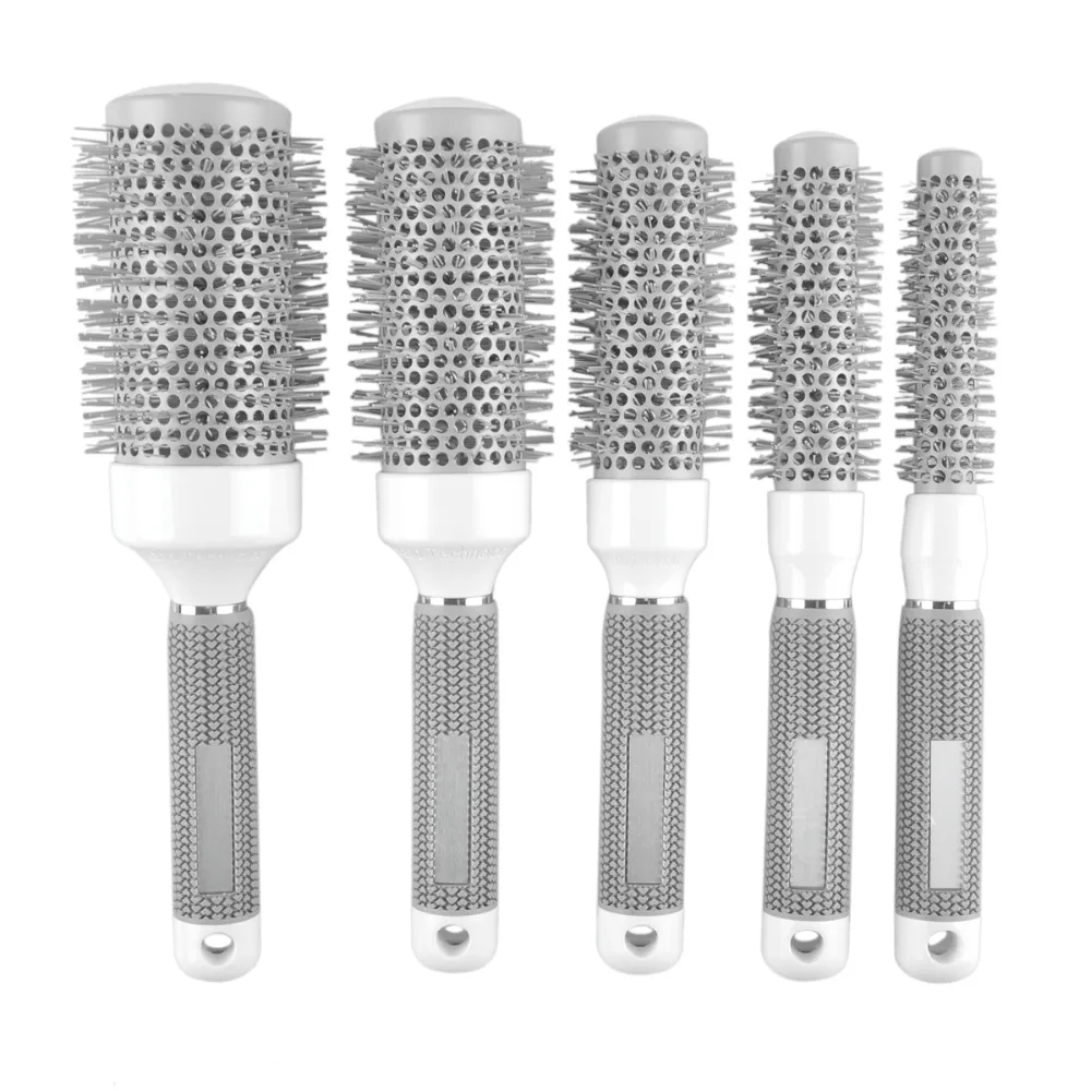 Профессиональная круглая расческа Парикмахерская щетка для укладки волос 5