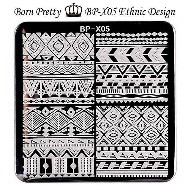 1 шт BORN PRETTY Квадратный шаблон для штамповки ногтей целующийся животный крест Зодиак дизайн 6*6 см пластина с изображениями для нейл-арта BP-X13