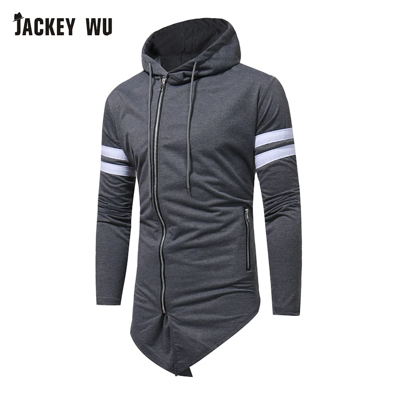 Бренд JACKEYWU мужские толстовки модная длинная куртка Мантия на молнии с длинным