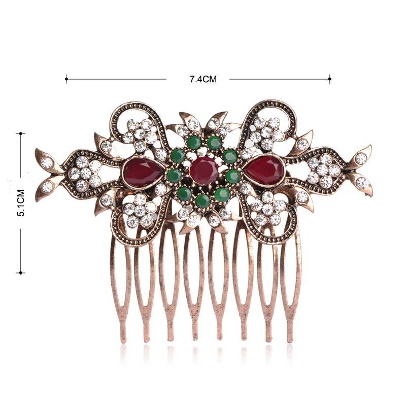 Женщины Античное Золото Смолы Цветок Аксессуары Для Волос Принцесса Королева