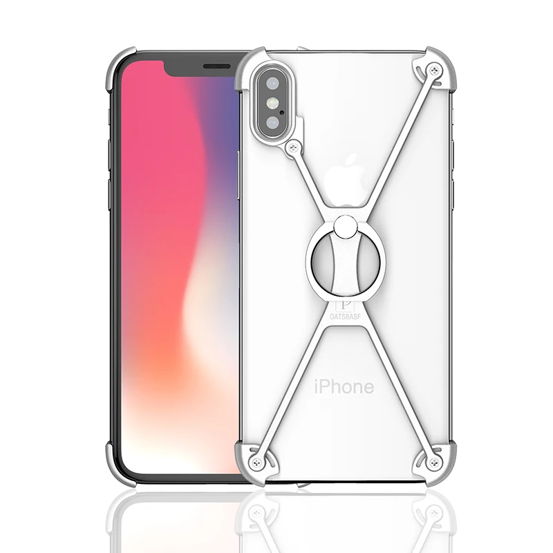 Oatsbasf x Форма чехол для iPhone X личности В виде ракушки для IPhone X корпус металлический бампер чехол для iphonex с подарком стекло Плёнки