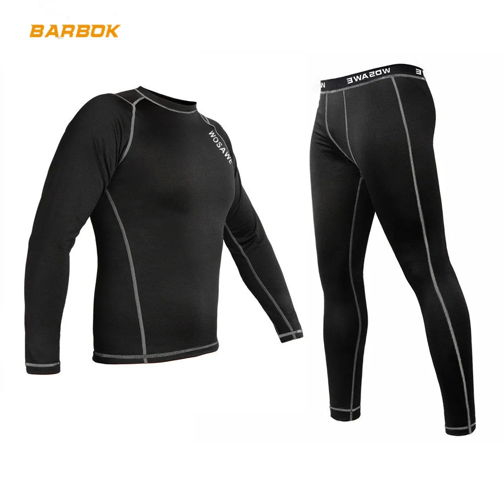 WOSAWE Зимняя Теплая Флисовая одежда для мотоцикла комплект нижнего белья теплый