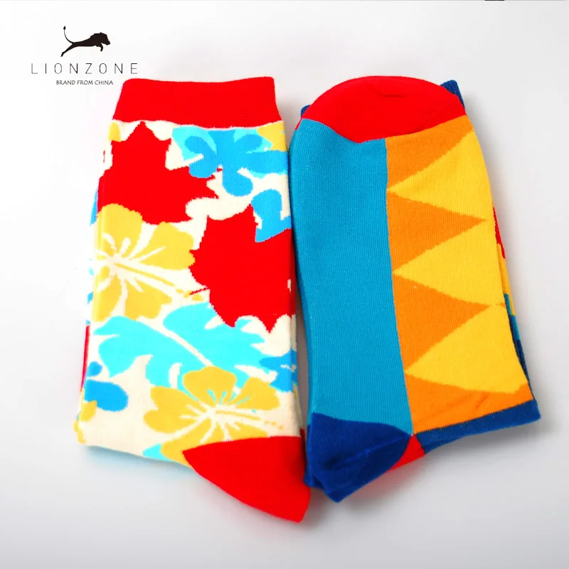 Мужские повседневные носки из чесаного хлопка брендовые Длинные Свадебные чулки