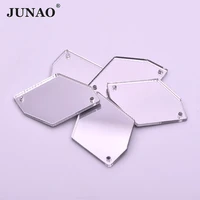 junao mix size shape transparent sew on mirror rhinestones sewing clear strass applique flatback irregular acrylic stone