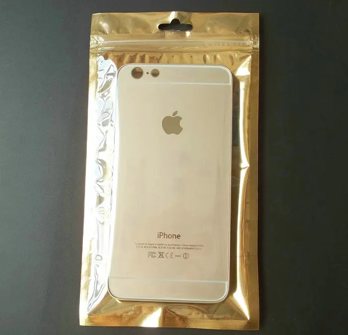 500 шт. пластиковая прозрачная + Золотая задняя Серебряная сумка для iphone5s 6s 7 8|bag