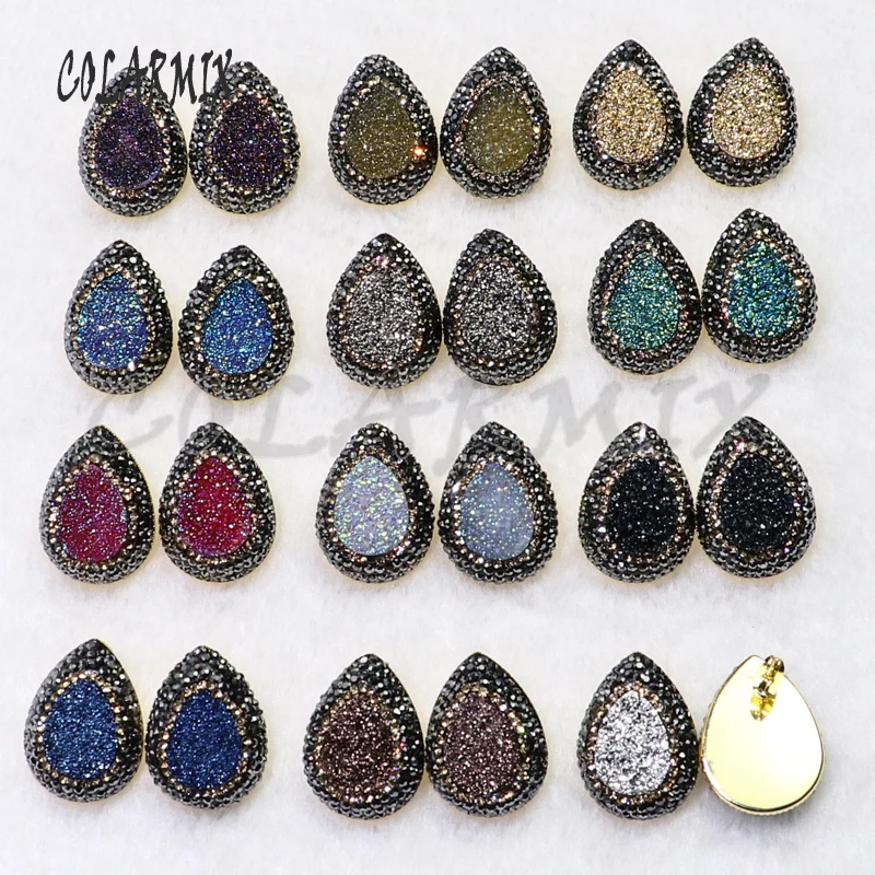 Серьги пусеты Druzy Круглые 8 пар 7021|Серьги-гвоздики| |