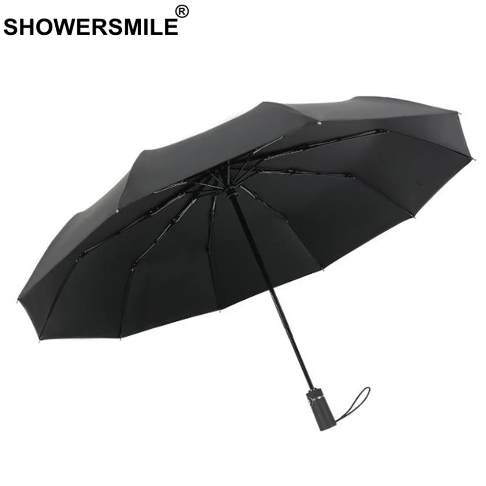 SHOWERSMILE зонт от солнца и дождя 10 ребер Для мужчин ветрозащитный 3 складной