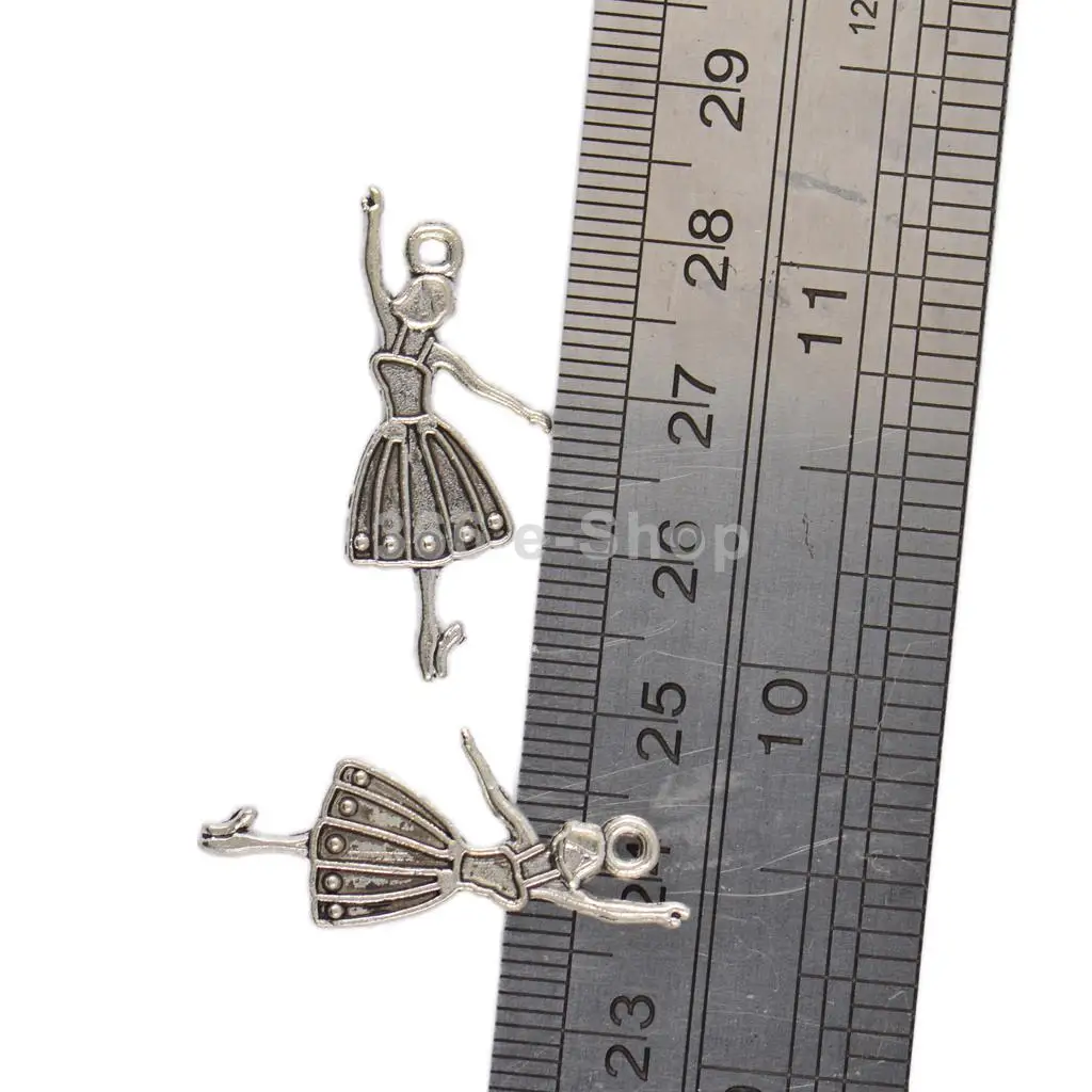 50 шт. плоские лебедь девушка балерина шарма кулон ювелирных изделий тибетского