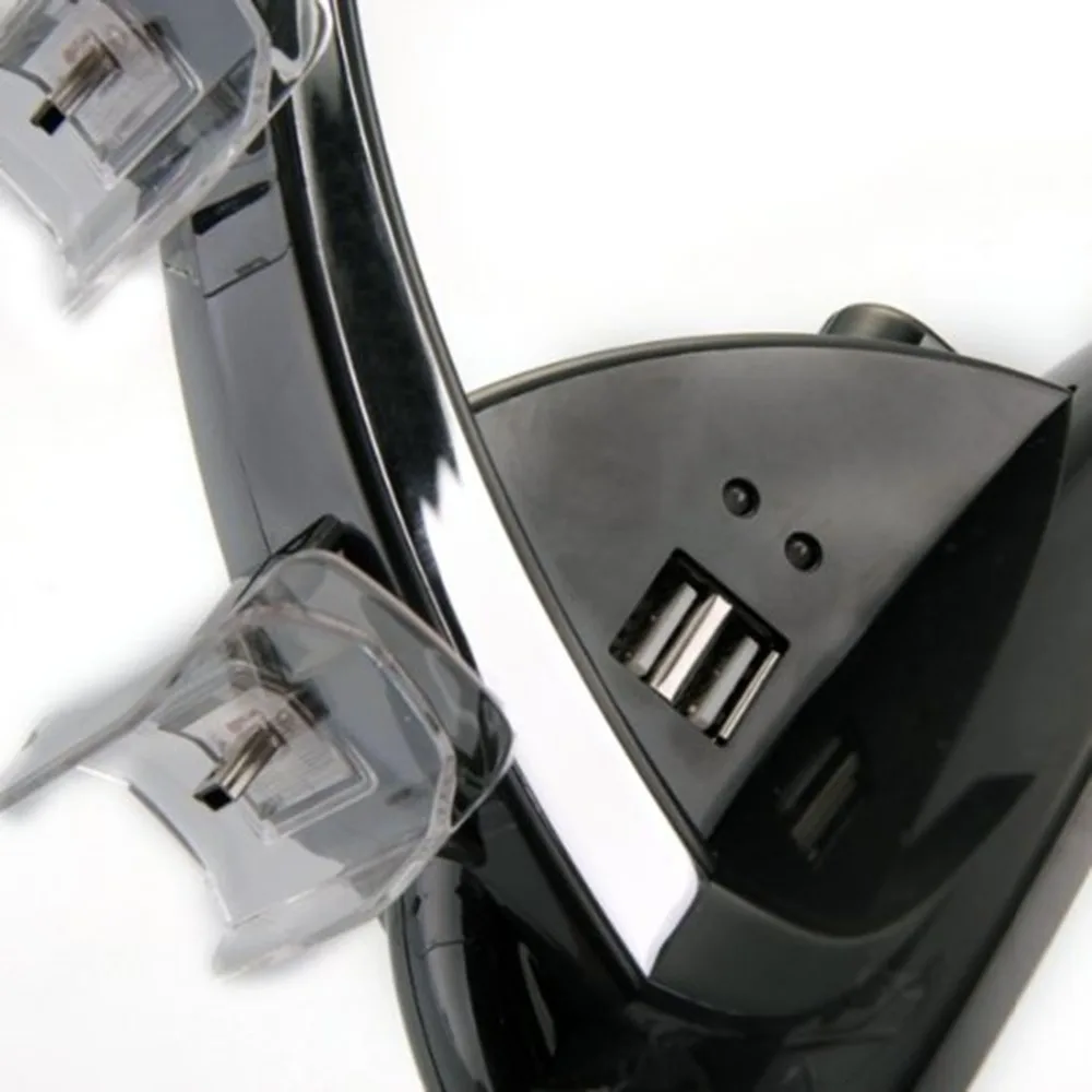 Для контроллера PS3 LED Light Dual USB зарядная док станция Подставка держатель зарядное