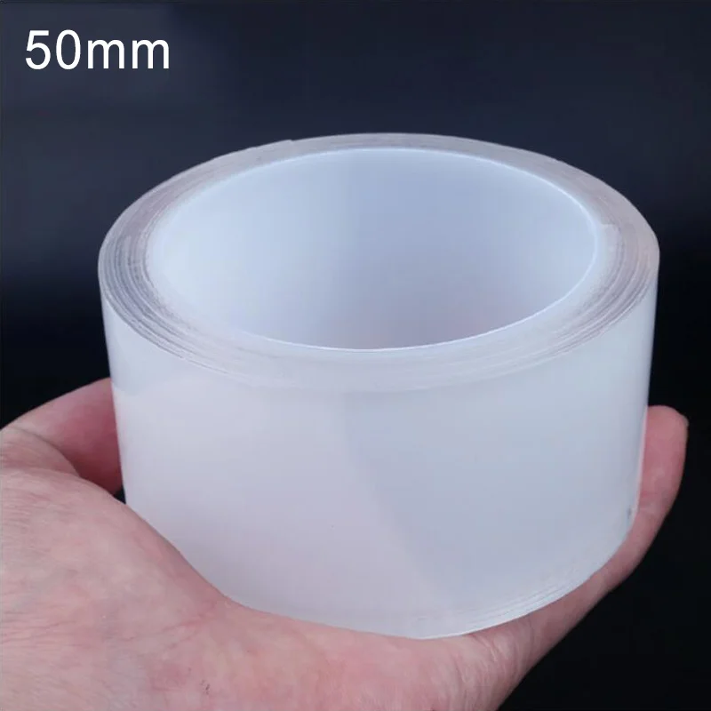 50mm Автомобильная дверная наклейка s многофункциональная защитная полоса пленка нано-лента автомобильный бампер наклейка с защитой от царапин на порог полная наклейка для кузова автомобиля s - Название цвета: 50mm