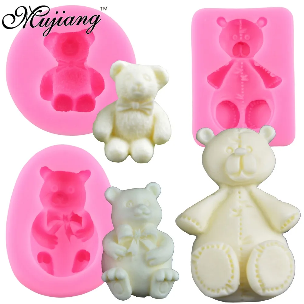 3D Детские вечерние формы для шоколадных конфет милые силиконовые плюшевого