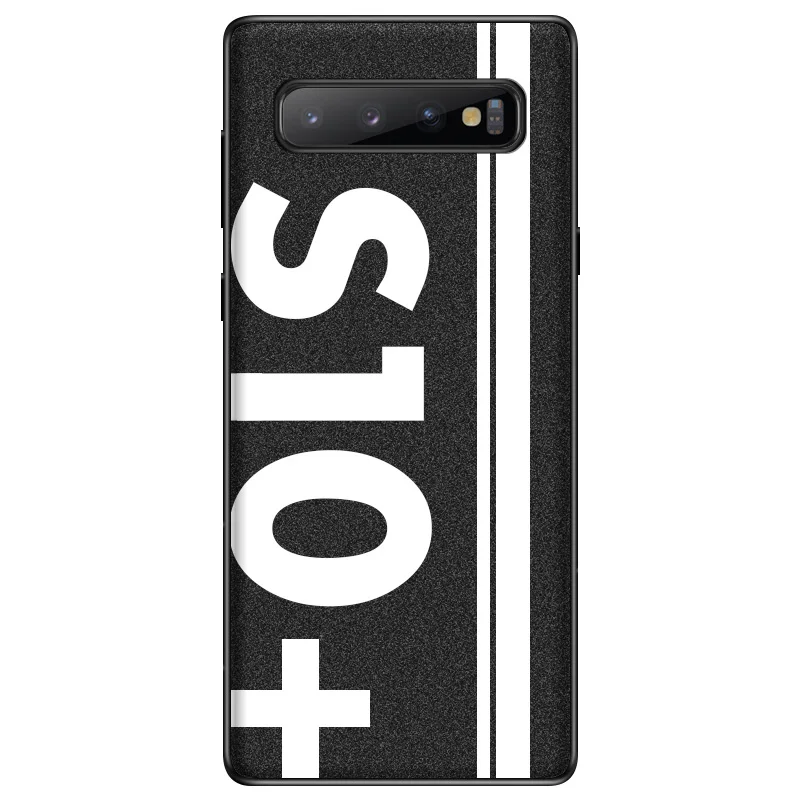 S10 Plus-Black Для samsung S10 чехол, оригинальная Спортивная уличная культура, кожа, мягкий край, защитный чехол для samsung Galaxy S10 Plus S10e S10 5G чехол - Цвет: S10 Plus-Black