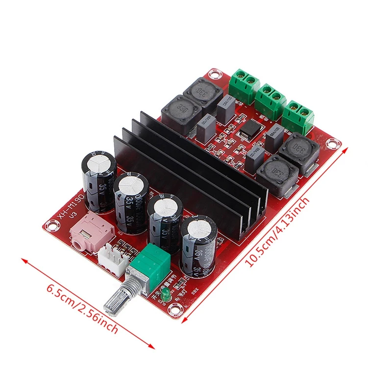 TPA3116D2 2x100 вт 2 канальный цифровой усилитель аудио Плата 12 24 В DIY модуль|Усилители