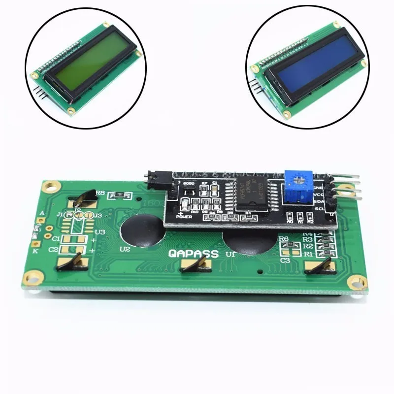 1 шт. ЖК-дисплей 2004 + 2c 20x4 2004A синий/зеленый экран HD44780 символ lcd/w IIC/I2C