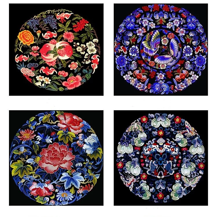 Сделай сам Незаконченный 100% шелк тутового шелкопряда вышивка в Сучжоу Печатный