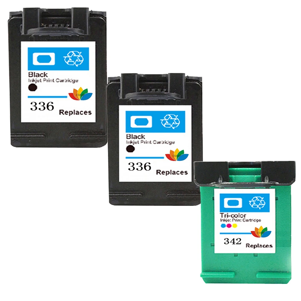 

3 заправленных картриджа для совместимых HP 336 342 HP 336 Deskjet D5740 6450 6540 6520 6620 9800 офисные 7210 7310 7410 принтер