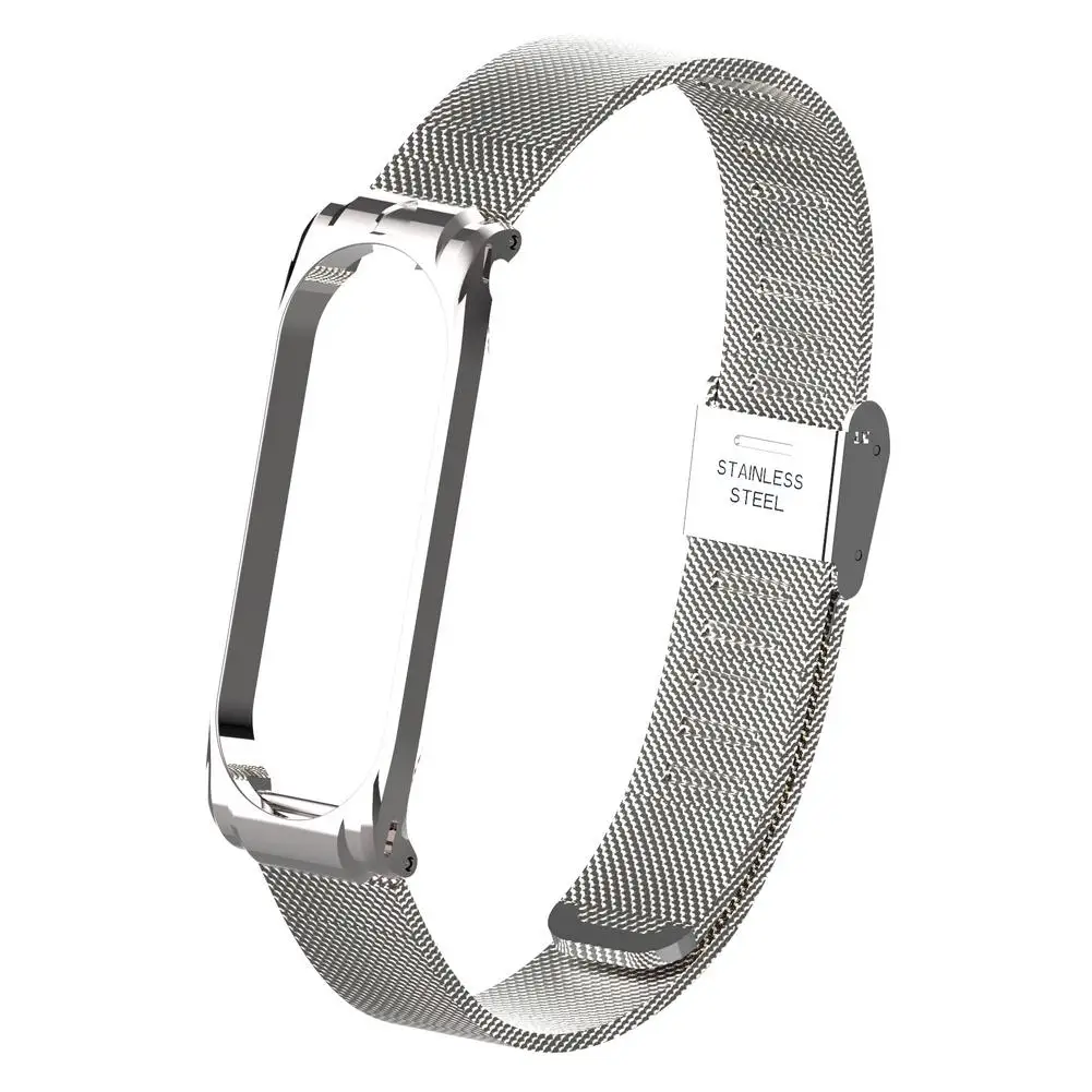 Replacement Wristband Bracelet Watchband Steel Net Watch Buckle Accessories For Xiaomi Mi Band Miband 4 3 Band4 Wrist Strap | Электроника