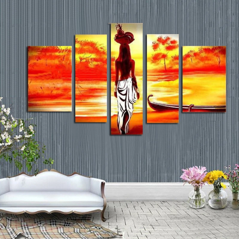 Современная абстрактная картина маслом Настенная Декорация холст красивая