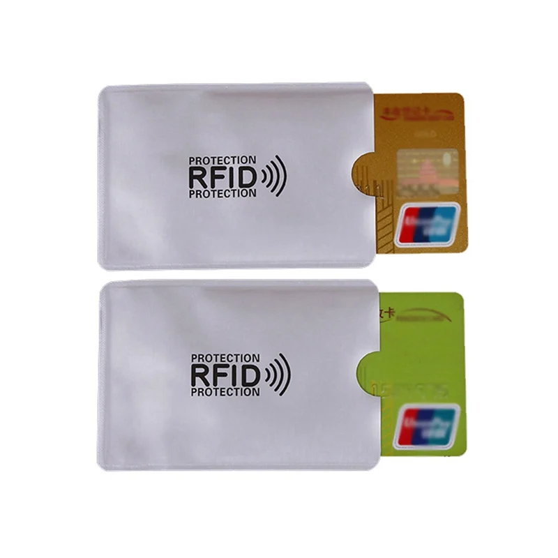 10 шт. алюминиевая фольга защита от дегазации чехол для Карт RFID защитная сумка NFC