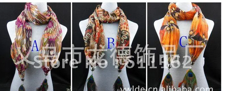 Шарф со вкусом в виде павлина новый дизайн оптовая продажа профессиональные
