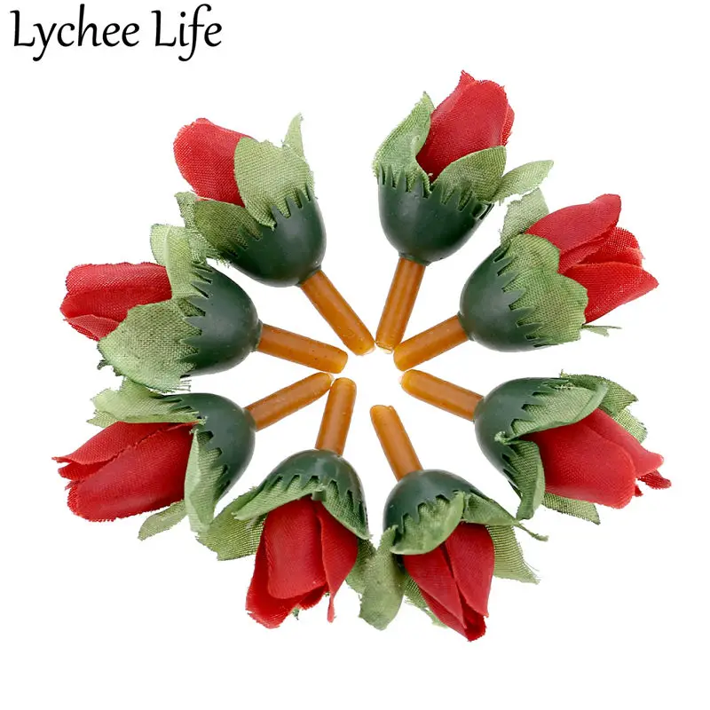 Lychee 50 шт. искусственные розы цветы украшение для рождественской вечеринки клуба