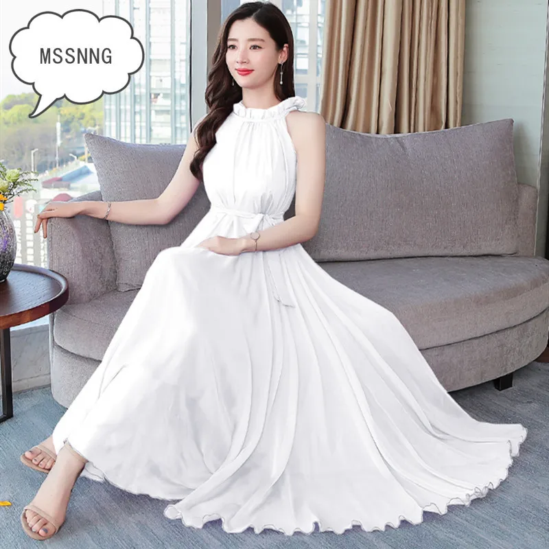 MSSNNG женское платье большого размера 2019 летнее Новое темпераментное элегантное