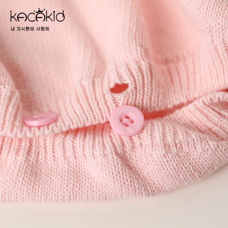 Одежда для малышей Вязаный комбинезон маленьких мальчиков и девочек с круглым