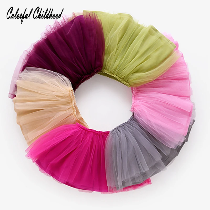 

2018 Spring style Cute Baby Girls Tutu skirt Toddler Kids Party Ballet Skirt solid color Ball Gown Christmas clothes 0-3t