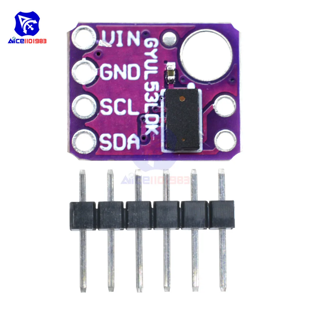 ИК датчик расстояния для измерения полета Плата датчика IIC I2C с чипами VL53L0X