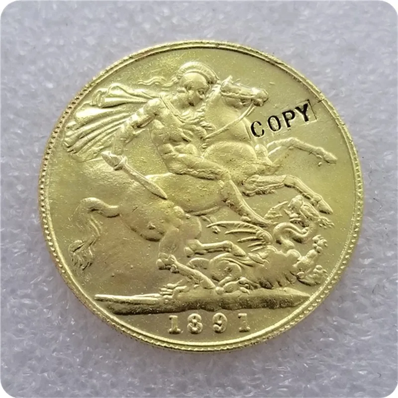 Коллекционные монеты 1891 года копия британской золотой монет коллекционные | Дом