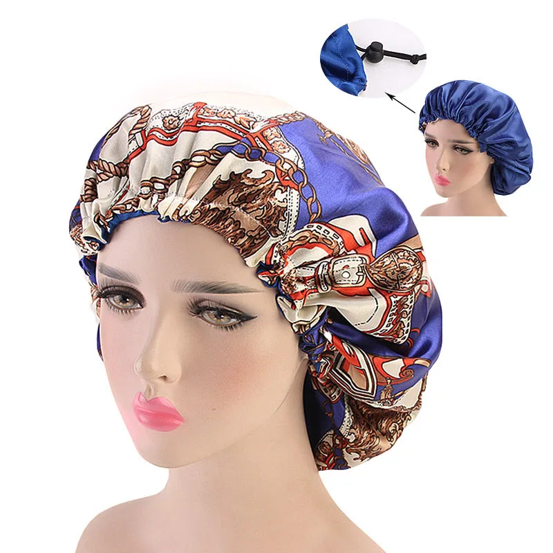 Для женщин двойной слои шелковистая DU-RAG волос интимные аксессуары волна шапки тряпки цветочный чепчик салон Hat Тюрбан Durag ДУ rag Headwrap