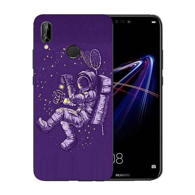 5 84 дюймов для Huawei P20 Lite противоударный чехол nova 3e космическая Луна узор