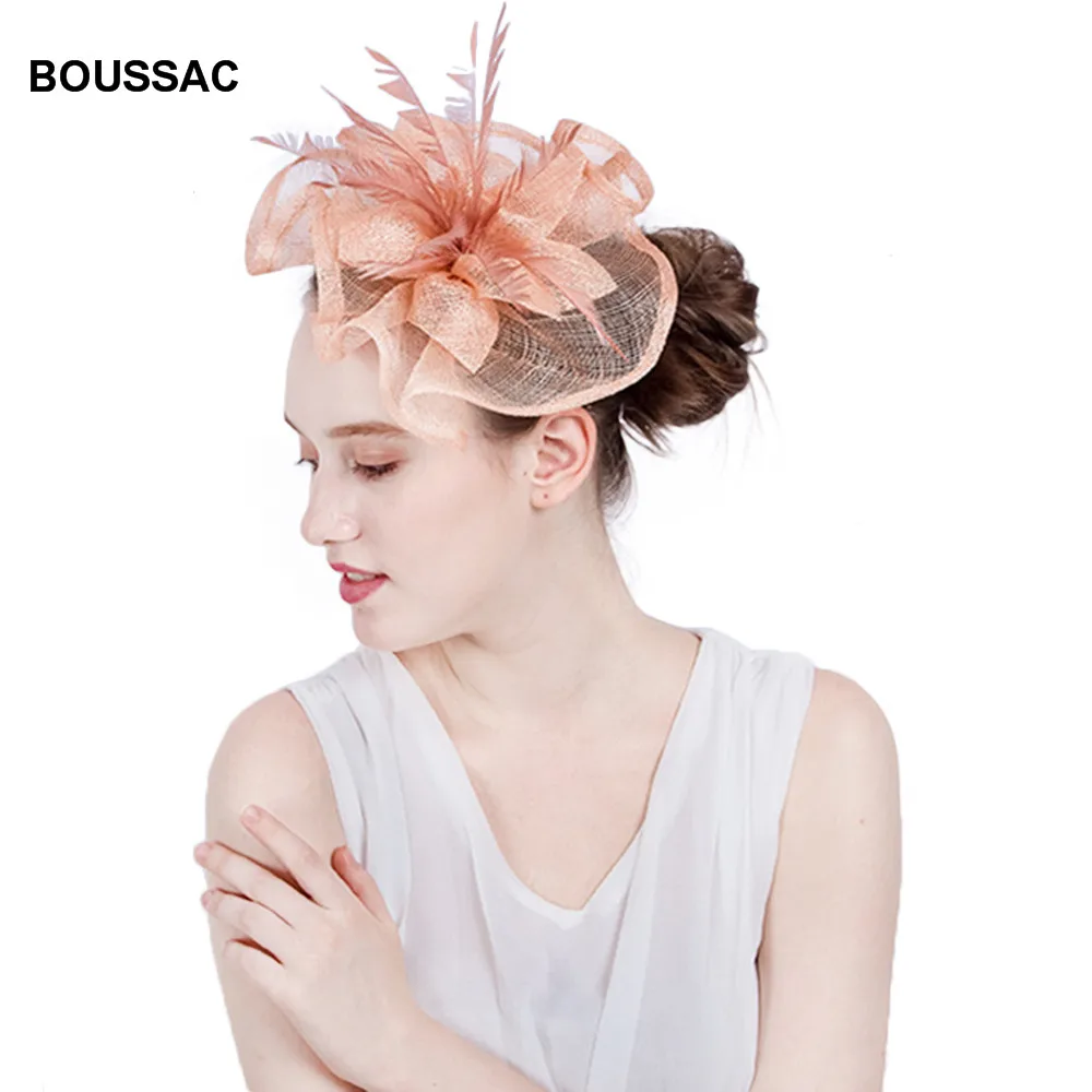 Шампанское или несколько Цвета DIY цветок Головные уборы Заколки для волос Sinamay