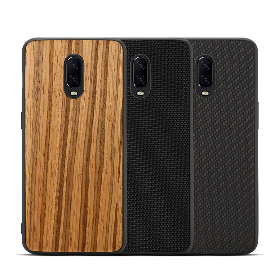 Чехол RIJOW для OnePlus 6T 7 Pro, чехол One Plus 7T 6, деревянный нейлоновый чехол, модная задняя крышка из углеродного волокна для телефона OnePlus6 7T Pro