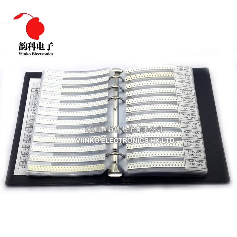 0805 1% SMD образец резистора книга 1/8 Вт 0R-10M 170valuesx50pcs = 8500 шт. Резистор Комплект 0R~ 10 м 0R 1R-10M
