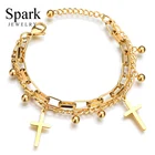 Женский двухслойный браслет из нержавеющей стали