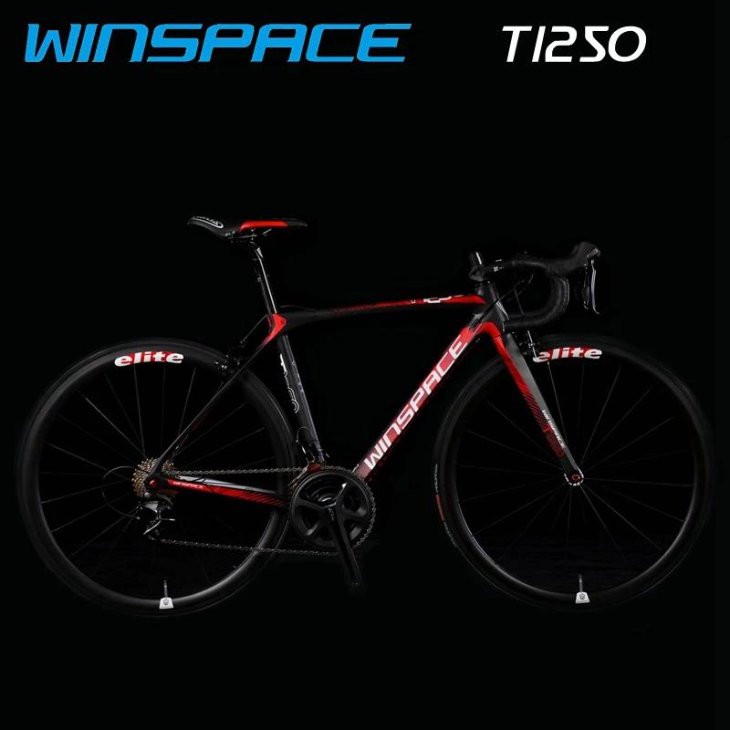 Дорожный велосипед WINSPACE T1250 7,9 кг, дорожный велосипед, рама из углеродного волокна, набор колес из углеродного волокна