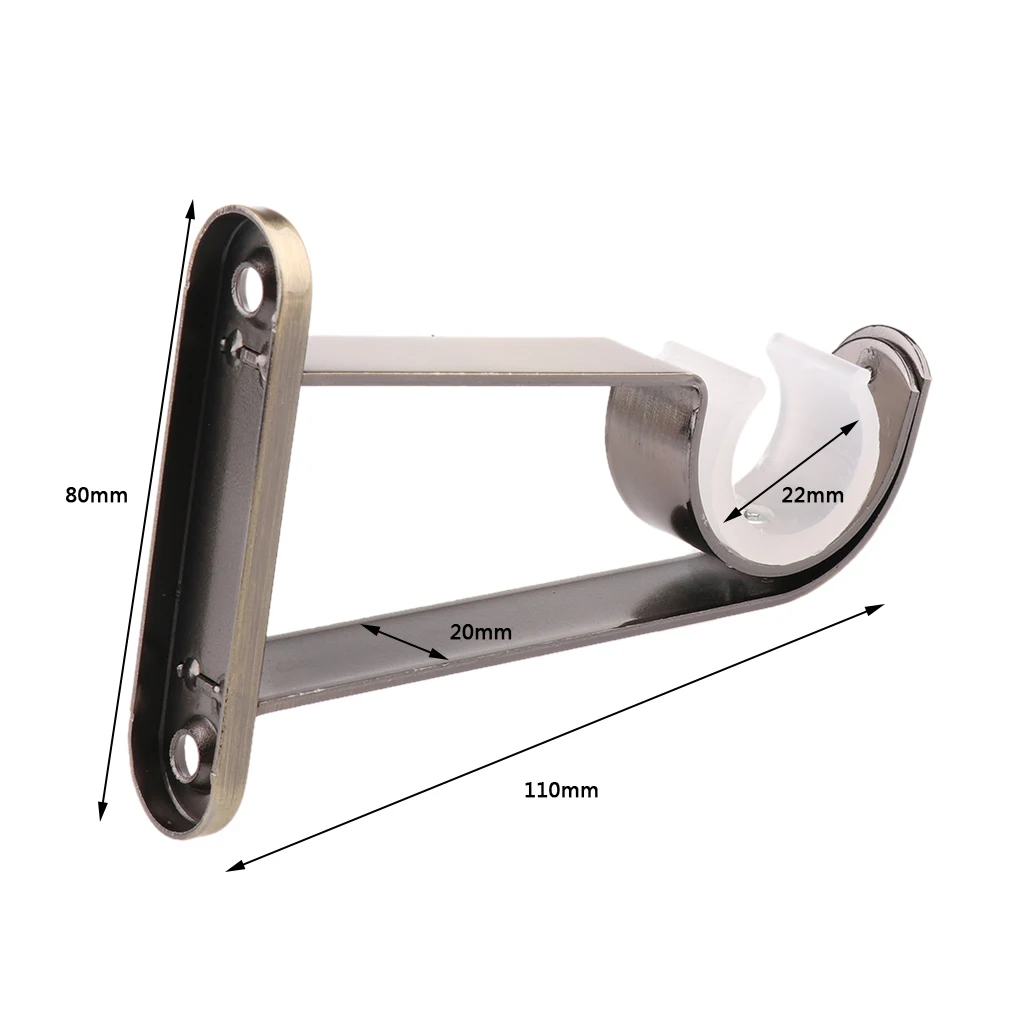 2 шт. железный занавес с одним/двойным стержнем для драпировки скобы 28 мм