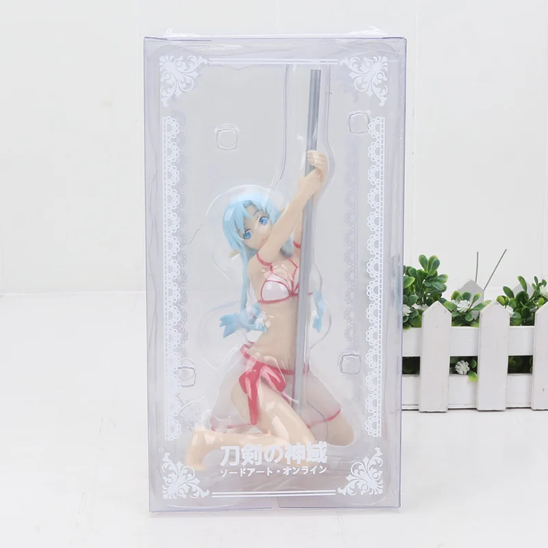 box 6822 18cm EXQ фигурка аниме Sword Art Online Yuuki Asuna Kirigaya Kazuto SAO Kirito купальник Ver. hot Girl ПВХ фигурка игрушка - Цвет: box 6822 18cm