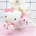 Милый брелок hello kitty, брелок для женщин, аниме, брелок для ключей Kt Cat, детские игрушки, брелок для автомобиля, брелок на запястье, веревка, брелок, подарки