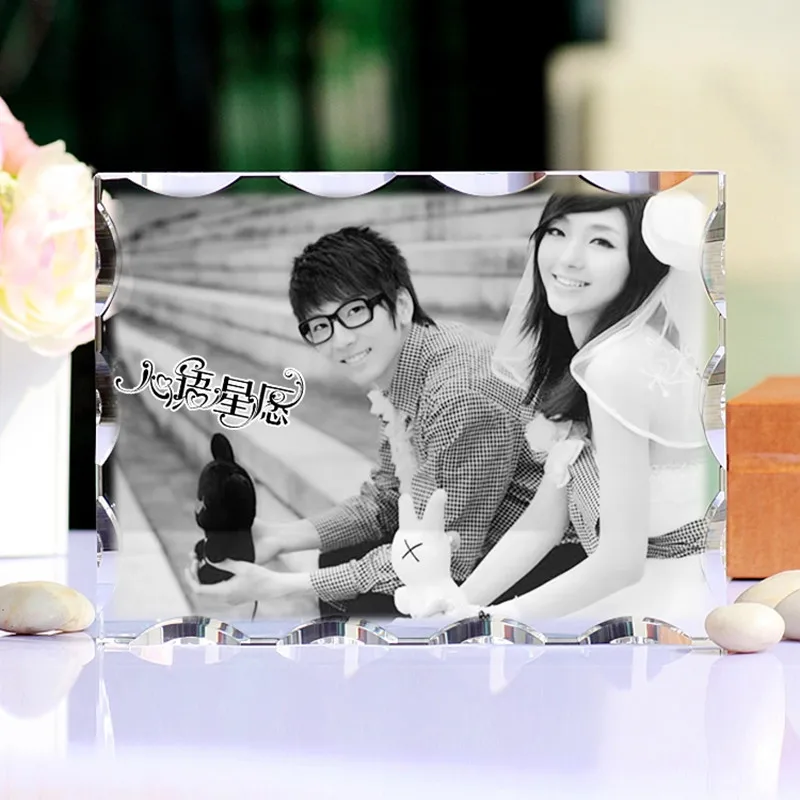 Индивидуальный прямоугольный хрустальный свадебный фотоальбом семейная