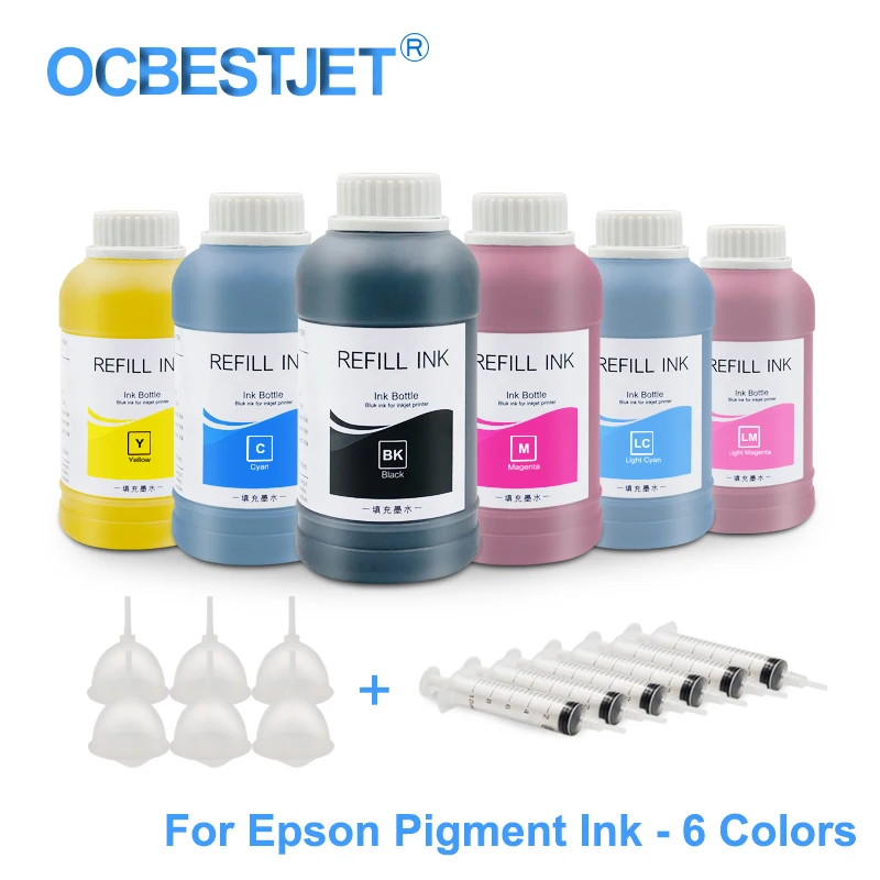 

Набор универсальных пигментных чернил 6x250 мл для заправки Epson Stylus Pro 7600, 9600, 7500, 9500, 10000, 10600, 7800, 7880, 9800, 9880, 4800, 4880