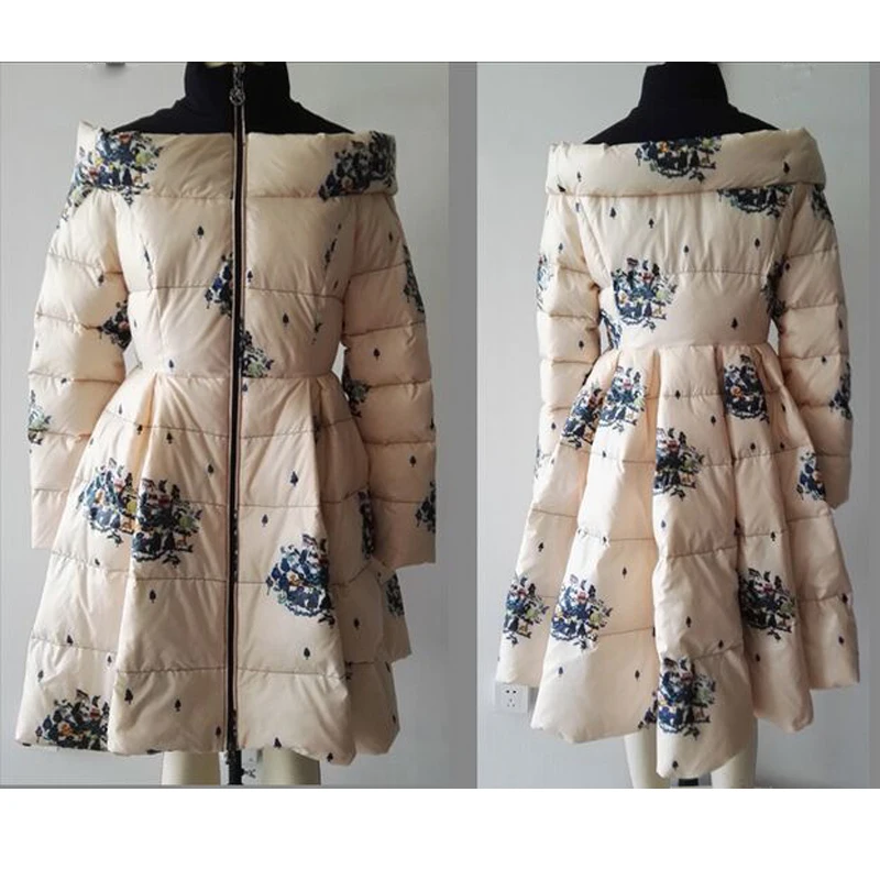 Высококачественное зимнее пальто для женщин 2018 Новая модная белая парка на