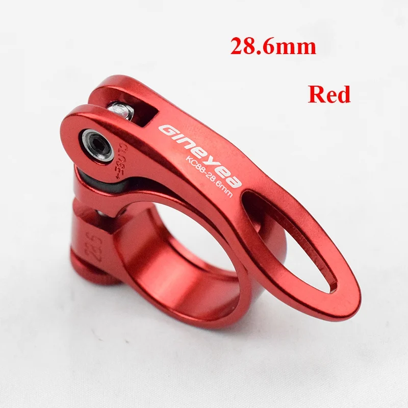 28.6mm Red 28,6/30,2/31,8/34,9 мм сплава MTB BMX велосипед сиденье зажим алюминия Quick Release Plate Горный Дорожный Fixed Шестерни зажим стойки сиденья велосипеда - Цвет: 28.6mm Red