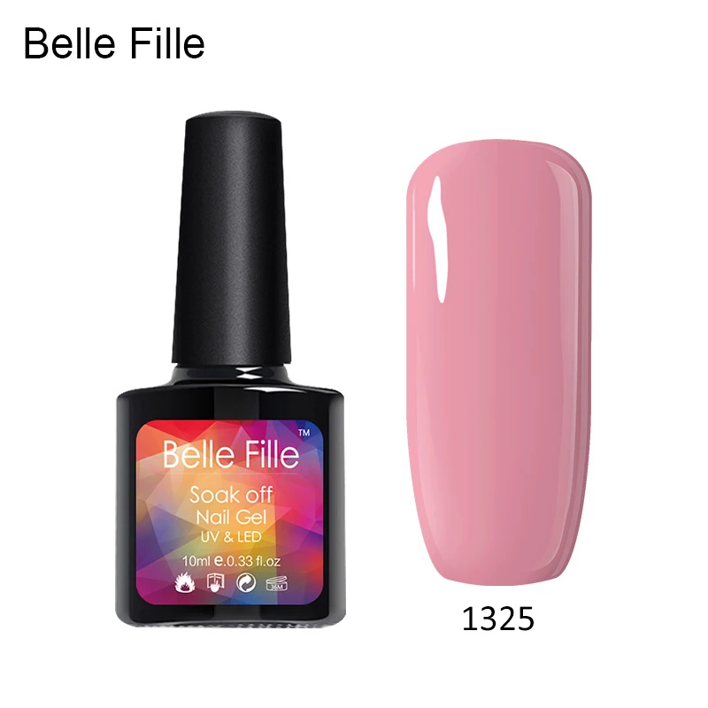 Гель лак для ногтей Belle Fille телесного цвета яркий маникюрный УФ впитывающий ногти
