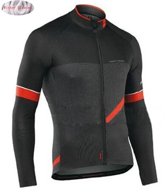 Fleece jersey NW Велоспорт Джерси зимний термальный флис велосипед Велоспорт Джерси куртка Теплый Зимний горный велосипед одежда Northwave - Цвет: Fleece jersey