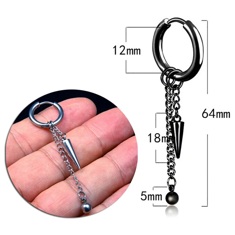 Быстро раскупаемый 1 шт. титановая сталь ухо клип панк мужские серьги